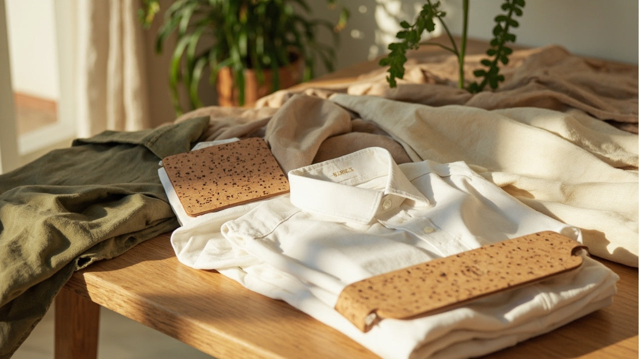 Eco-friendly clothing collection from EcoHeaven — sustainable apparel made from natural and recycled materials, including organic cotton, cork, and bamboo fabrics for casual and comfortable wear