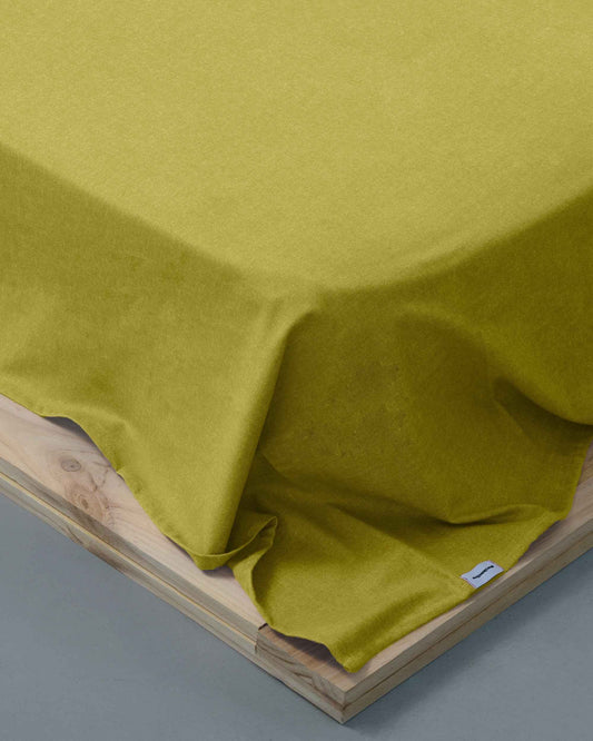 Flat sheet - Flannel (Mustard)